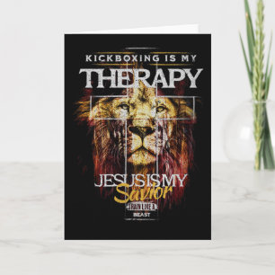 Tarjeta Kickboxing Es Mi Terapia Jesús Mi Salvador Lucha d