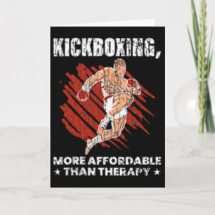 Tarjeta Kickboxing Es Terapia Divertido Kick Boxer Boxeo G
