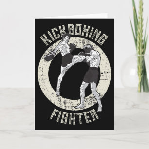 Tarjeta Kickboxing Kickboxer Artes Marciales Genial Luchad