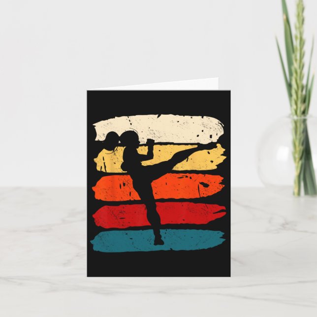 Tarjeta Kickboxing: Kickboxer Karate Boxing Mma Fiesta (Anverso)
