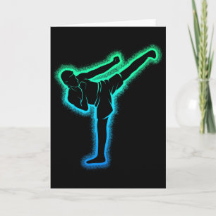 Tarjeta Kickboxing Kickboxer Karate Taekwondo Niños Chicos