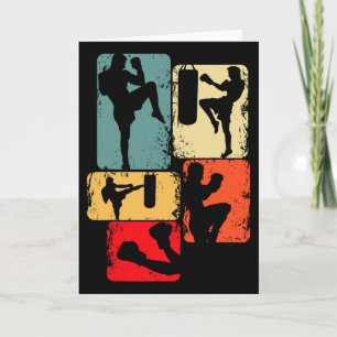 Tarjeta Kickboxing Kickboxer Karate Taekwondo Niños Chicos