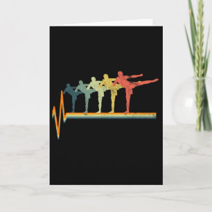 Tarjeta Kickboxing Muay Thai Thaiboxing Mma Vintage