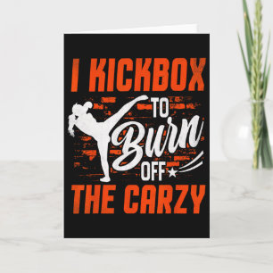 Tarjeta Kickboxing Para Hombres Mujeres Kickboxer Jab Entr
