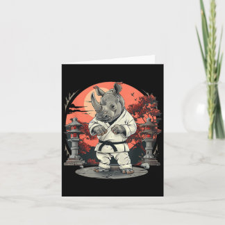 Tarjeta Kickboxing Rhino Taekwondo Karate MMA Divertido