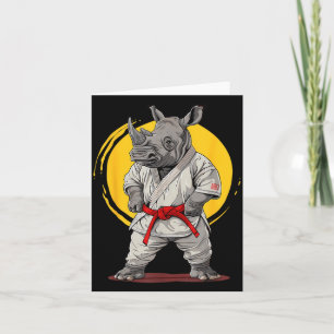 Tarjeta Kickboxing Rhino Taekwondo Karate MMA Divertido