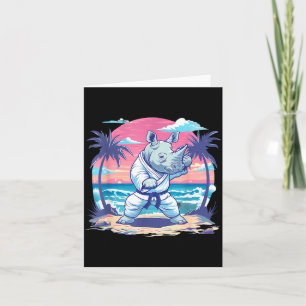 Tarjeta Kickboxing Rhino Taekwondo Karate MMA Divertido