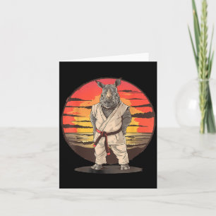 Tarjeta Kickboxing Rhino Taekwondo Karate MMA Divertido