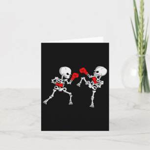 Tarjeta Kickboxing Skeleton Kickboxer Boxing Mma