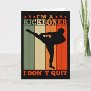 Tarjeta Kickboxing soy un kickboxer no renuncio retro
