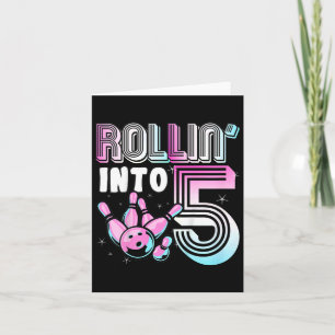 Tarjeta Kids Bowler Rollin’ en 5 Bowling 5 Birthday Ki