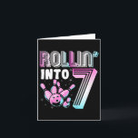 Tarjeta Kids Bowler Rollin’ en 7 Bowling 7 Birthday Ki<br><div class="desc">Kids Bowler Rollin’ en 7 Bowling 7 cumpleaños niños cumpleaños Cumpleaños</div>