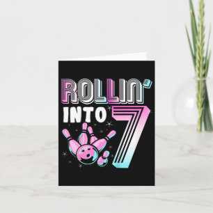 Tarjeta Kids Bowler Rollin’ en 7 Bowling 7 Birthday Ki