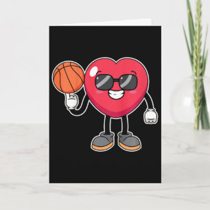 Tarjeta Kids Bysketbyll Player Heart Día de San Valentín C