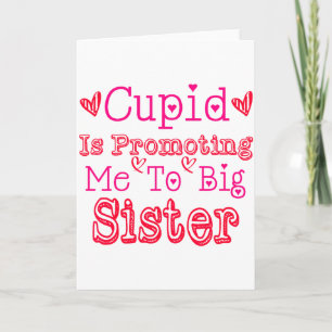 Tarjeta Kids Cupid Me Está Ascendiendo a Hermana Mayor San