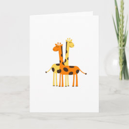 Tarjeta Kids Cute Jungle Giraffe
