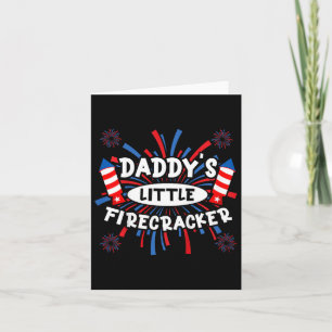 Tarjeta Kids Daddys Little Firecracker Day Independencia F