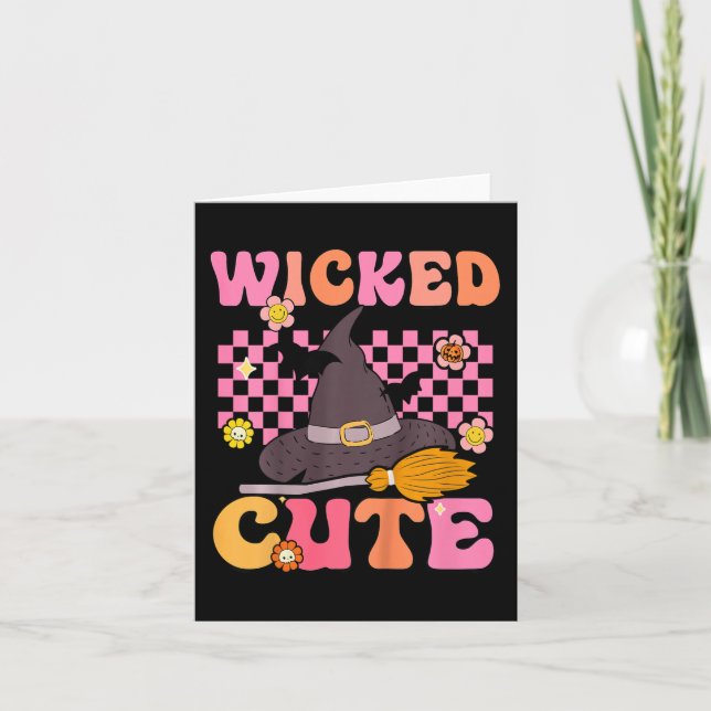 Tarjeta Kids Groovy Wicks Cute Witch Halloween Costume Ki (Anverso)