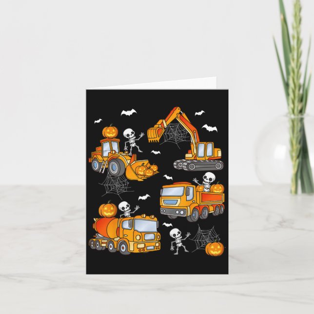 Tarjeta Kids Halloween Construction Trucks Costume Toddler (Anverso)