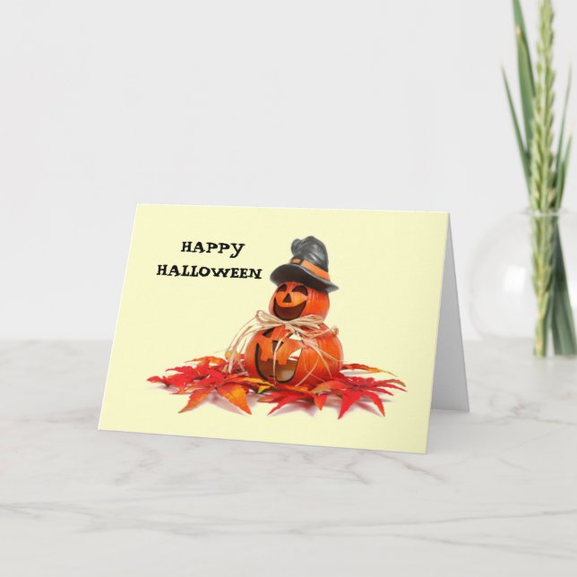 Tarjeta Kids Halloween Pumkins (Anverso)