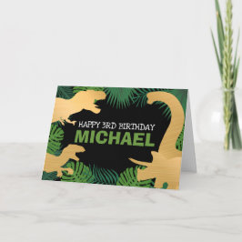 Tarjeta Kids Jurassic Trex Dino Dinosaur Cumpleaños