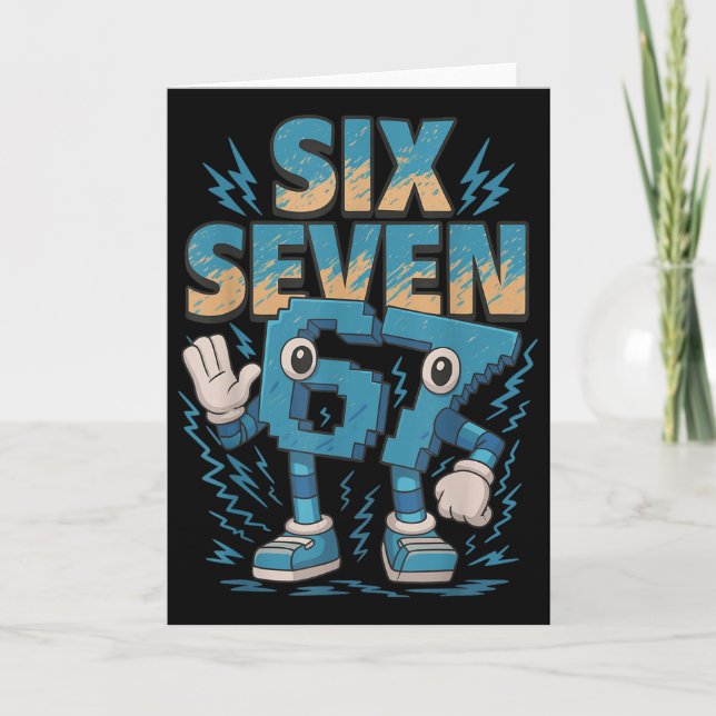 Tarjeta Kids Meme 67 Six Seven 6 7 Italian Brainrot  (Anverso)