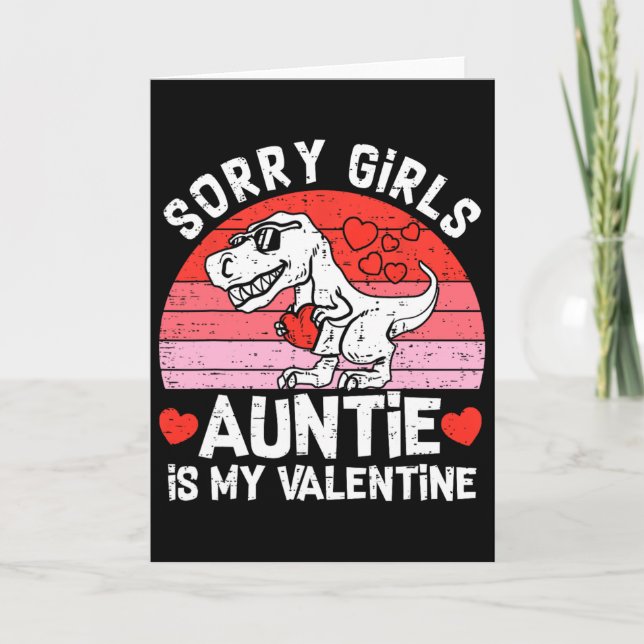 Tarjeta Kids Sorry Girls Auntie Is My Valentine Toddler Bo (Anverso)
