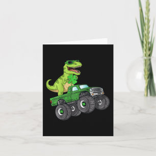 Tarjeta Kids St Patricks Day T Rex Rister Monster Truck Di