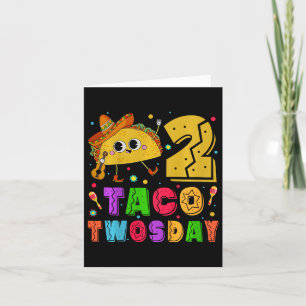 Tarjeta Kids Taco Twosday - Dos Toddday Birthday Party 2 Y
