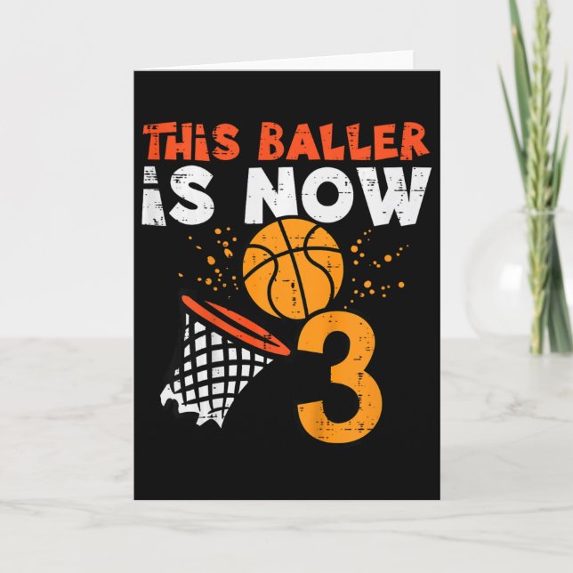 Tarjeta Kids This Ller Is Now 3 Sketll 3rd Birthday Bday B (Anverso)