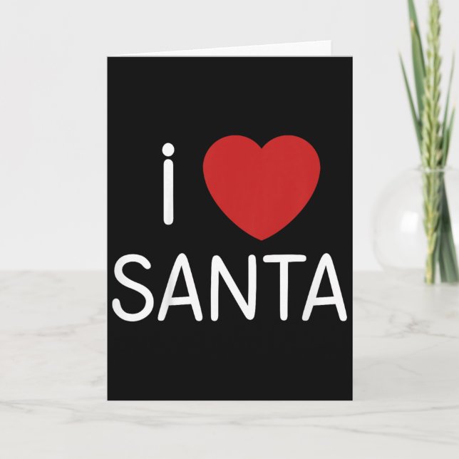 Tarjeta Kids Toddler I Love Santa Claus Boys Girls Christm (Anverso)