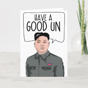 Tarjeta KIM JONG UN: Un buen día