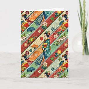 Tarjeta Kimono japonés
