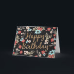 Tarjeta Kimono Print Happy Birday<br><div class="desc">Diseño de patrones inspirado en tela kimono de colores brillantes por Shelby Allison.</div>