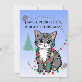 Tarjeta Kim'WhiskerWorks Holiday – Flat Greeting Card