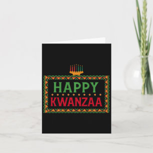 Tarjeta Kinara Siete Velas Principios de Kwanzaa Feliz K