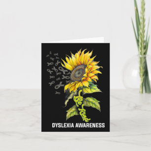 Tarjeta Kind Sunflower Dyslexia Conciencia