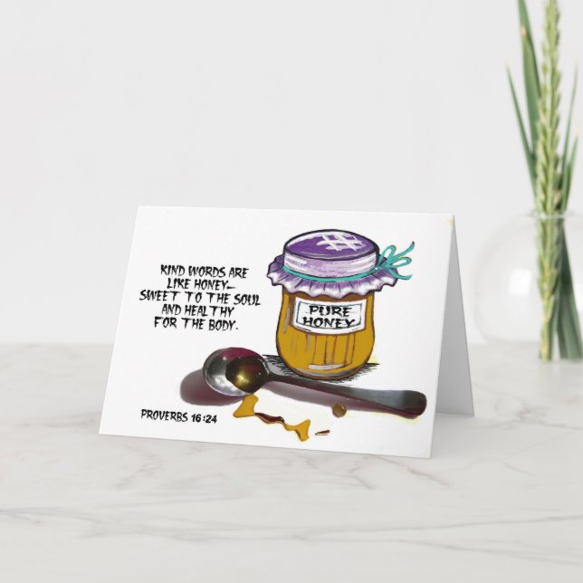 Tarjeta Kind words are like honey Greeting card (Anverso)