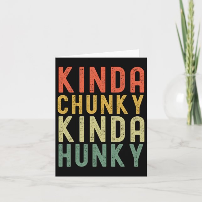 Tarjeta Kinda Chunky Kinda Hunky Halterofilia (Anverso)