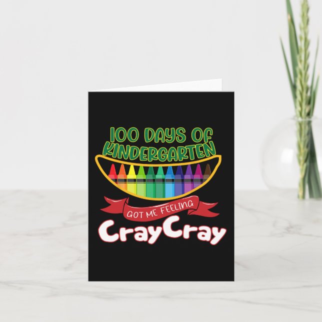 Tarjeta Kinder - 100 Días De Jardín De Niños Me Sentieron. (Anverso)