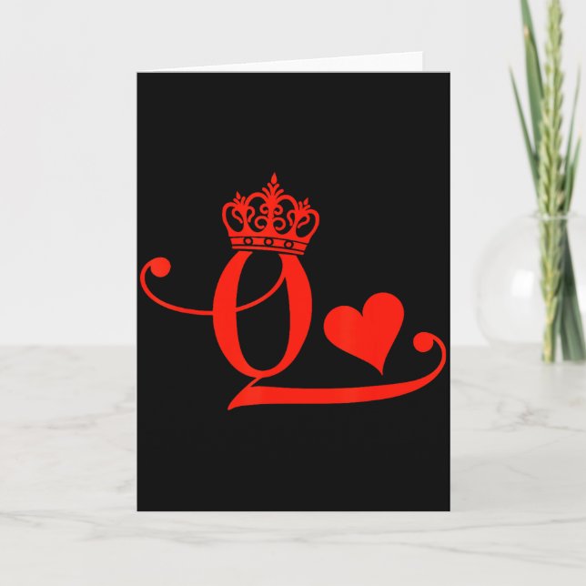 Tarjeta King &amp; Queen Of Hearts Matching Couple Saint V (Anverso)