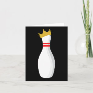 Tarjeta King Bowling Pin Graciosos Paros Gráficos Y Turkey