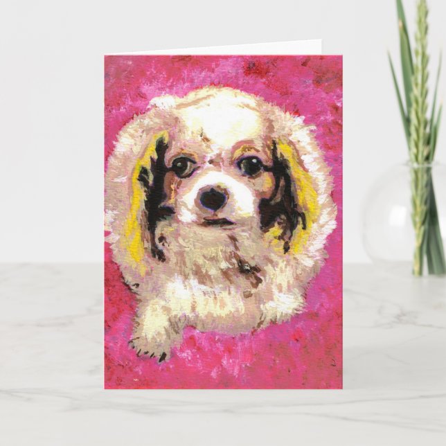 Tarjeta King Charles Spaniel (Anverso)