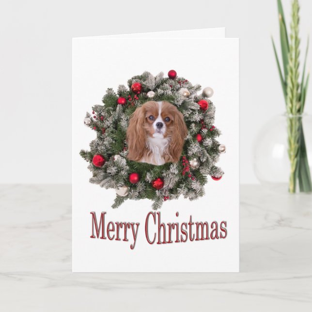 Tarjeta King de Feliz Navidad Cavalier (Anverso)