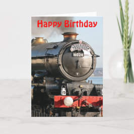 Tarjeta King Edward 1 Steam Engine Feliz cumpleaños