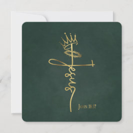 Tarjeta KING JESUS Elegante cristiano Navidades de la Llan