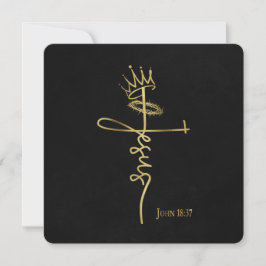 Tarjeta KING JESUS Elegantes Navidades cristianos de la Ll
