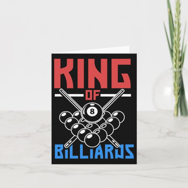 Tarjeta King Of Billiards Snooker Pool Billiards Rack Cuac (Anverso)