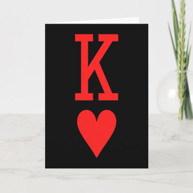 Tarjeta King Of Hearts Queen Of Hearts Couples Matching Me (Anverso)