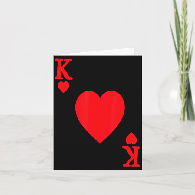 Tarjeta King Of Hearts Valentine's Day Lover Royal Flush F (Anverso)